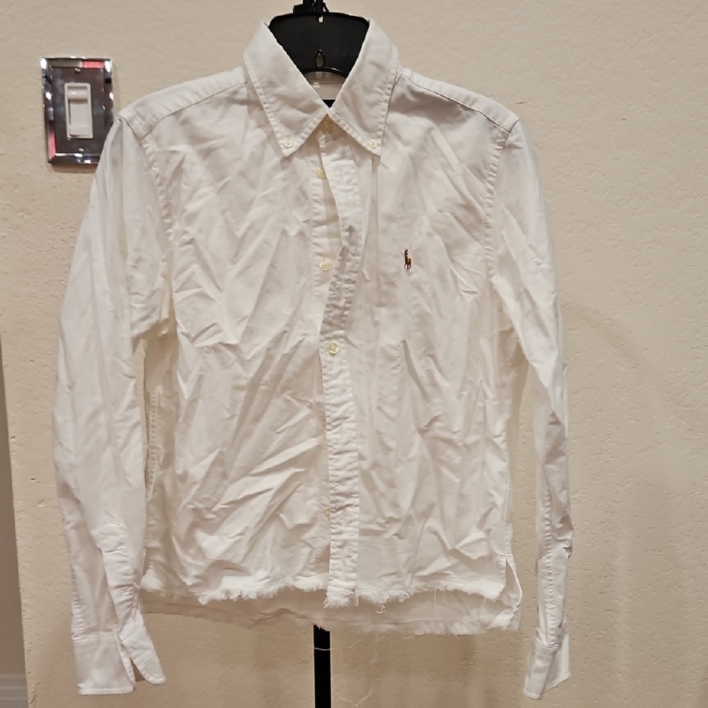 Ralph Lauren White Casual Button Down Shirt - Sz S
